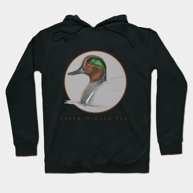 Green-Winged Teal Hoodie by  Cory James Fine Art